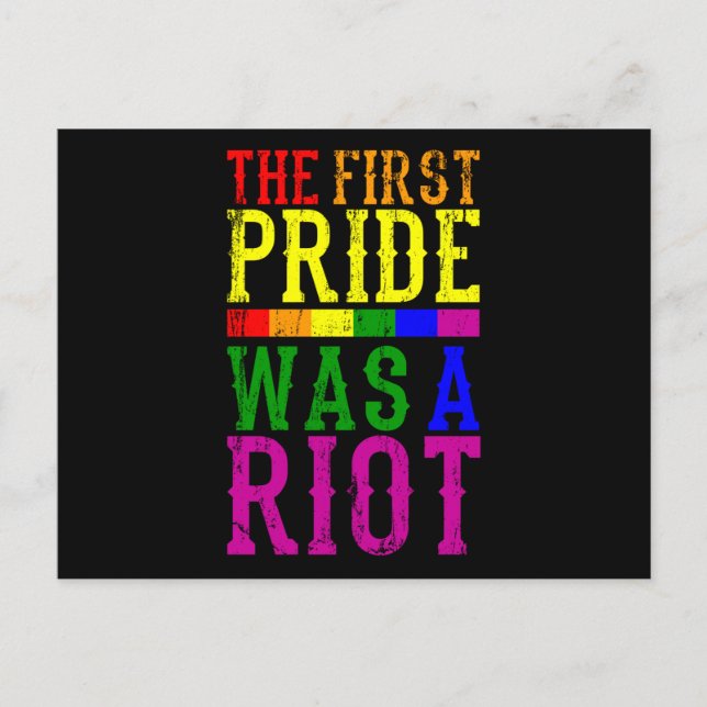 DER ERSTE PREIS WAR EIN RIOTER LGBT-Pride Monat LG Postkarte (Vorderseite)