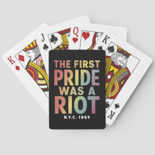 Der erste Stolz war ein Riot LGBT Gay Ally Rainbow Spielkarten