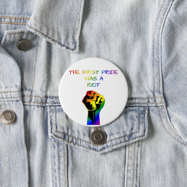 Der erste Stolz war ein Riot - LGBTQ+ Design Button (Beispiel)