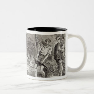 Der erste Tag bei Jamestown Zweifarbige Tasse