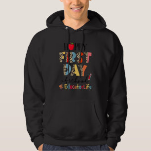 Der erste Tag der Schulbildung Leopard zurück Hoodie