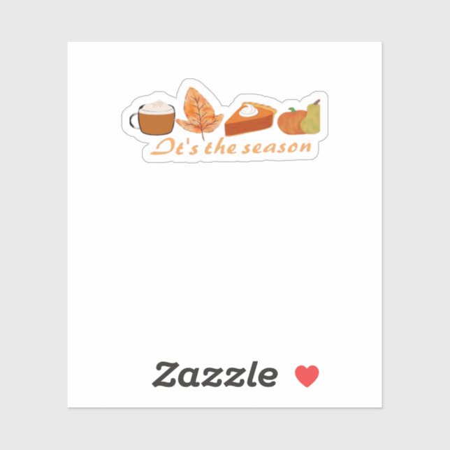 Der erste Tag des Herbstes Hallo Fall Aufkleber (Blatt)