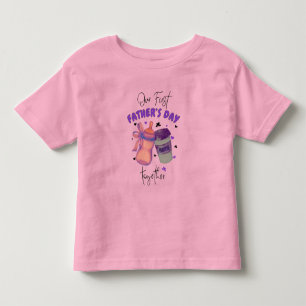 Der erste Tag des Vaters - Matching Outfit/Lila Kleinkind T-shirt