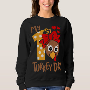 Der erste türkische Tag Gobble Erntedank Türkei Es Sweatshirt