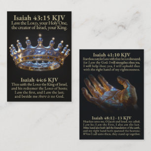 Der erste und letzte Herr König von Israel KJV Kar Visitenkarte