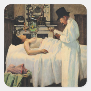 Der erste Versuch zum Leckerei-Krebs mit Quadratischer Aufkleber