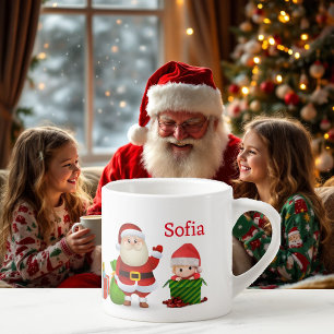 Der erste Weihnachtscup des Kindes heißt Santa and Espressotasse