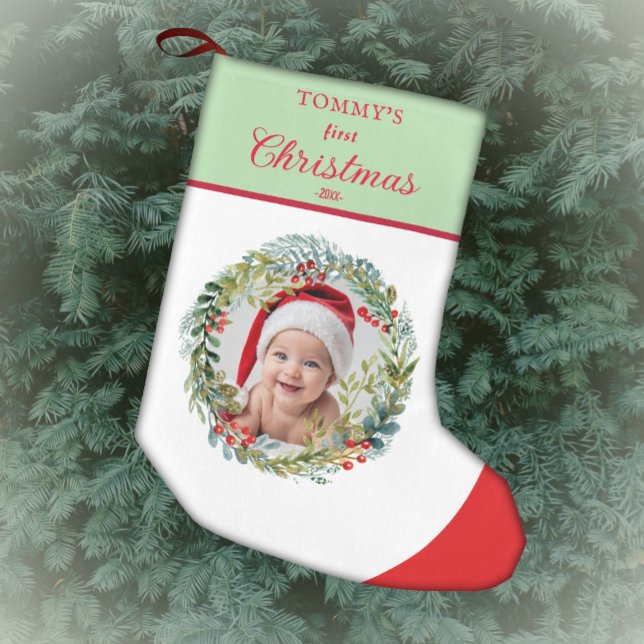 Der erste Weihnachtskranz des Babys Kleiner Weihnachtsstrumpf (Von Creator hochgeladen)