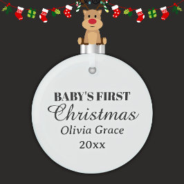Der erste Weihnachtsname des Babys - Sake Ornament Aus Glas