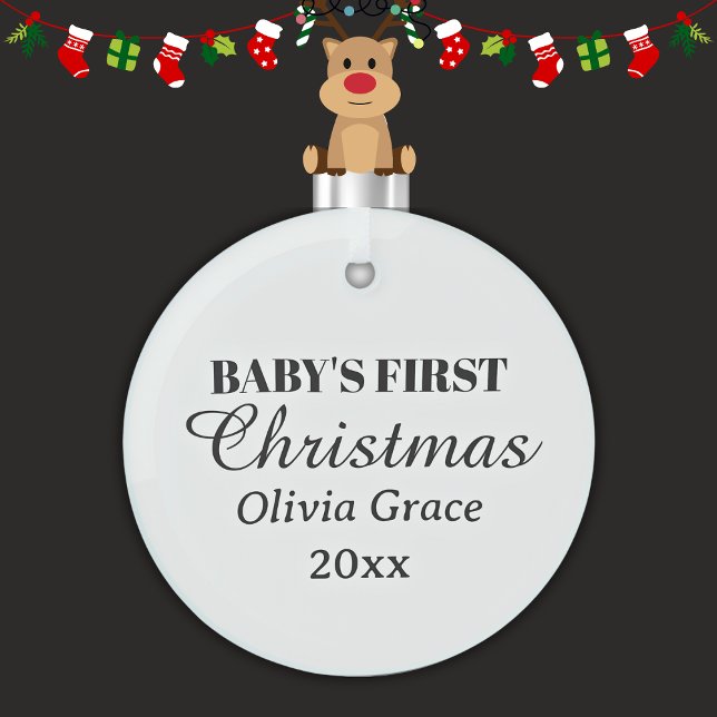 Der erste Weihnachtsname des Babys - Sake Ornament Aus Glas (Von Creator hochgeladen)