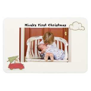 Der erste Weihnachtswagen des Babys, Kühlschrank M Magnet