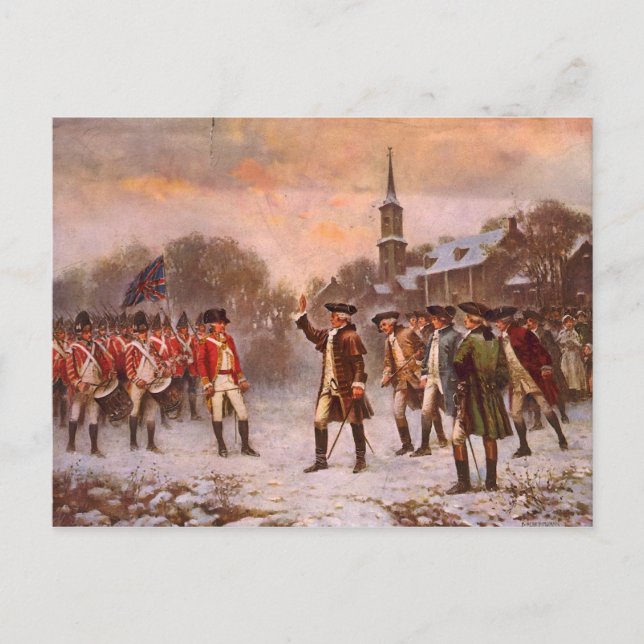 Der erste Widerstand von Percy Moran Postkarte (Vorderseite)