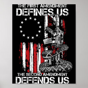 Der erste Zusatz definiert eine amerikanische Flag Poster