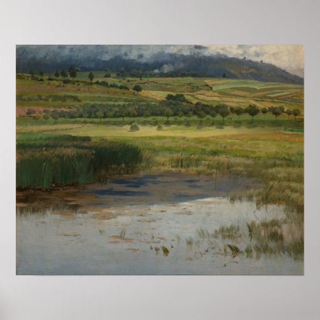 Der Ertrunkene Teich, 1887 (Öl auf Leinwand) Poster (Vorne)