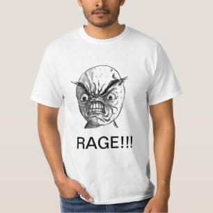 Der Erwachsene L der Raserei-Gesichts-Männer T-Shirt