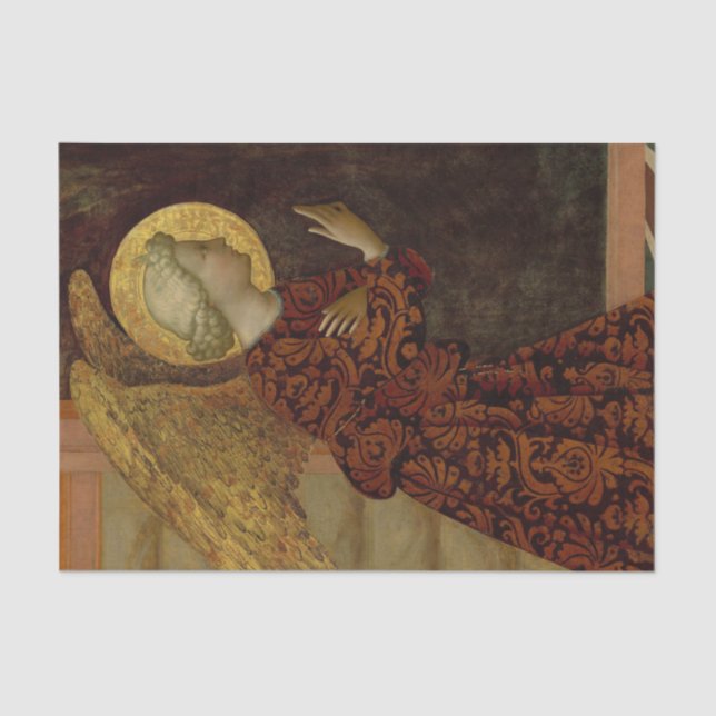 Der Erzengel Gabriel von Masolino da Panicale Seidenpapier (Vorderseite)