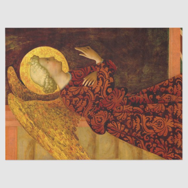 Der Erzengel Gabriel von Masolino da Panicale Seidenpapier (Vorderseite)