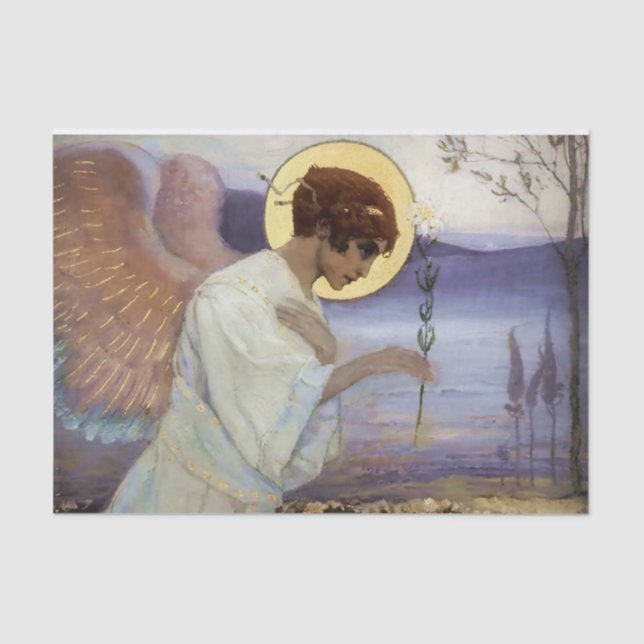 "Der Erzengel Gabriel" von Michail Nesterov Seidenpapier (Vorderseite)
