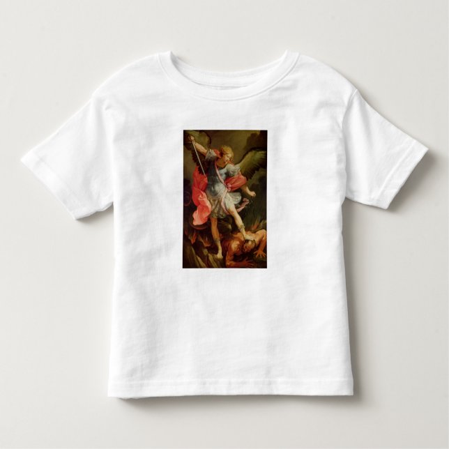 Der Erzengel Michael, der Satan besiegt Kleinkind T-shirt (Vorderseite)