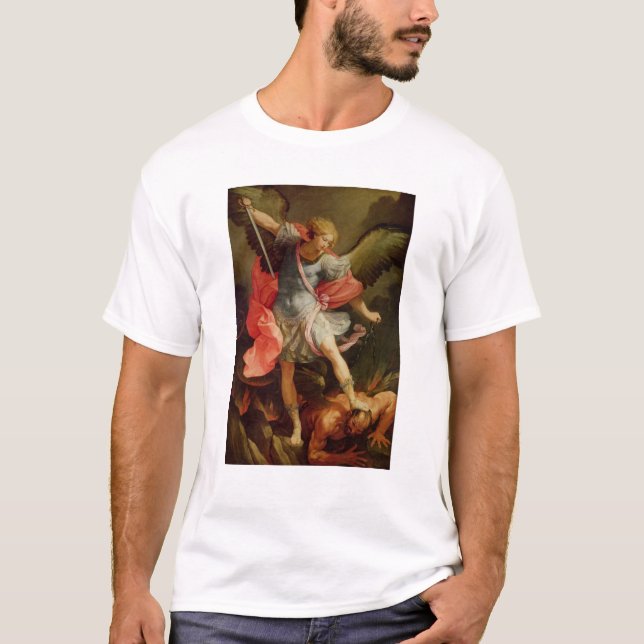 Der Erzengel Michael, der Satan besiegt T-Shirt (Vorderseite)