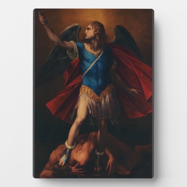 Der Erzengel Michael von Cavaliere d'Arpino Fotoplatte (Vorderseite)