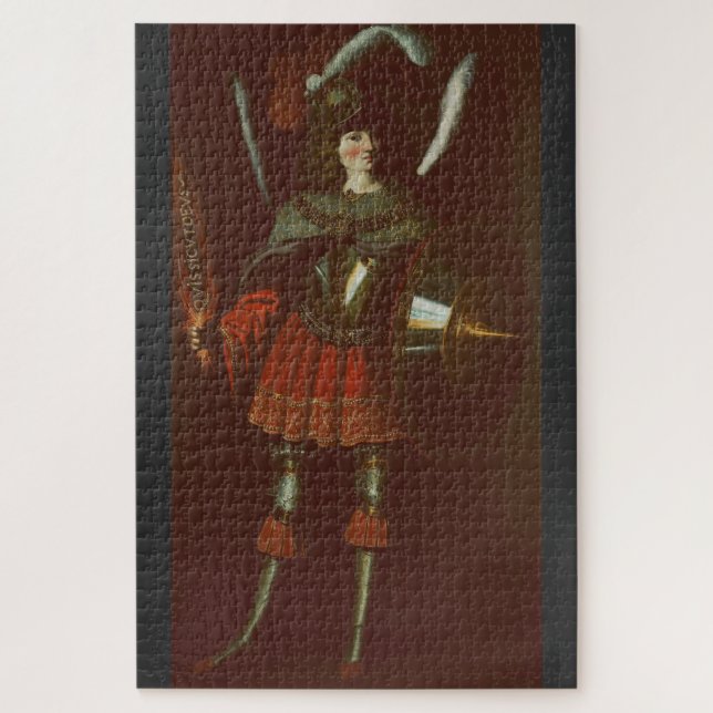 Der Erzengel Michael von Francisco de Zurbarán Puzzle (Vertikal)