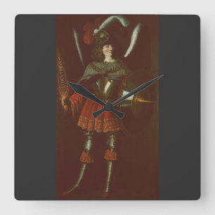 Der Erzengel Michael von Francisco de Zurbarán Quadratische Wanduhr