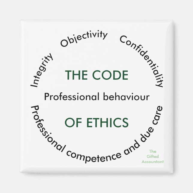 "Der Ethikkodex - 5 Grundprinzipien " Magnet (Vorne)