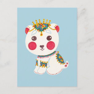 Der ethnische Polarbär Postkarte