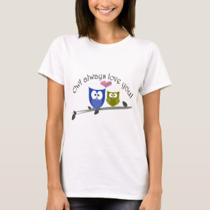 Der Eule Liebe immer Sie, niedliche Eulen-Kunst T-Shirt