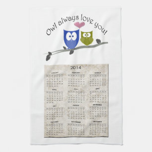Der Eule Liebe immer tragen Sie, 2013 Küchen-Tuch Geschirrtuch