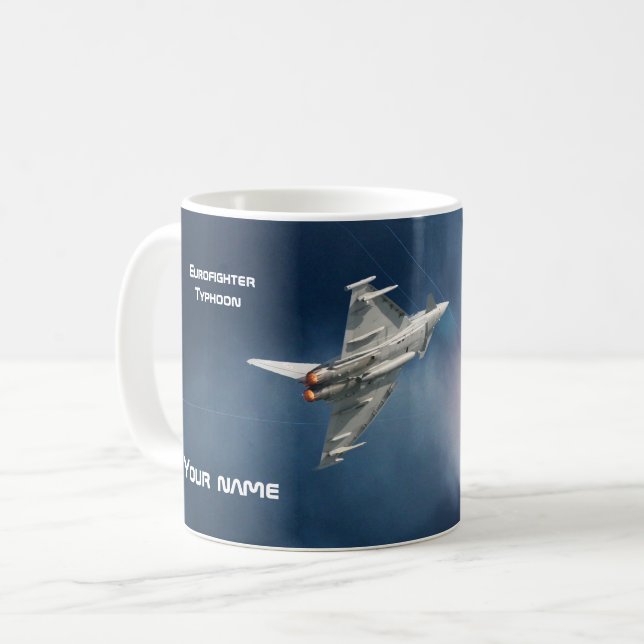 Der Eurofighter Taifun, der dunkle Himmel, Ihr Nam Kaffeetasse (Vorderseite Links)