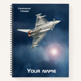 Der Eurofighter Typhoon, der Nachthimmel, Ihr Name Notizbuch