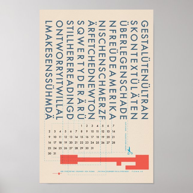 der EVERLÄSTING KÄLENDER von FLOMM Poster (Vorne)