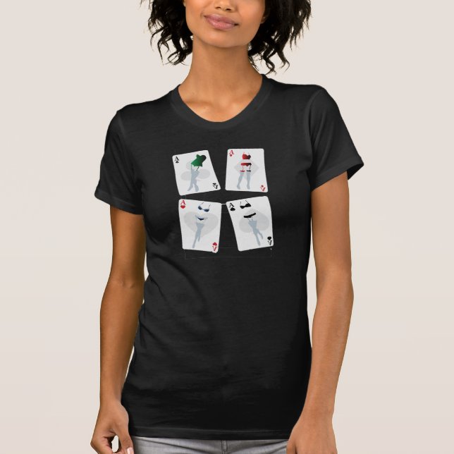 Der extravagante T - Shirt der Spielkarte-Frauen (Vorderseite)