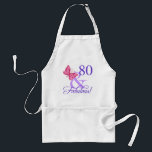 Der fabelhafte 80. Geburtstag für Frauen Schürze<br><div class="desc">Eine niedliche Meilenstein Geburtstagsgeschenkidee für sie,  mit einem Schmetterling und einem rosa & lila Farbschema.</div>