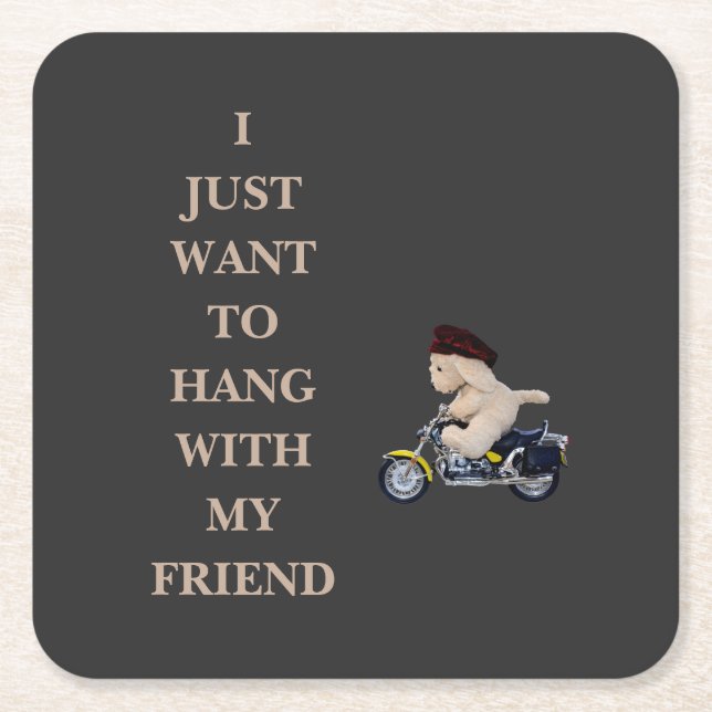 Der Fahrer - Rechteckiger Pappuntersetzer (Vorderseite)