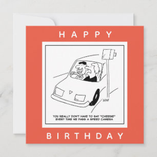 Der Fahrer sagt Käse, wenn er eine Geschwindigkeit Karte