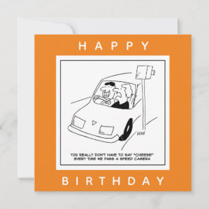 Der Fahrer sagt Käse, wenn er eine Geschwindigkeit Karte