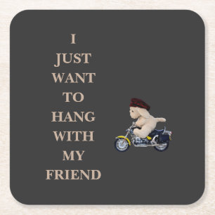 Der Fahrradfahrer        -    Rechteckiger Pappuntersetzer