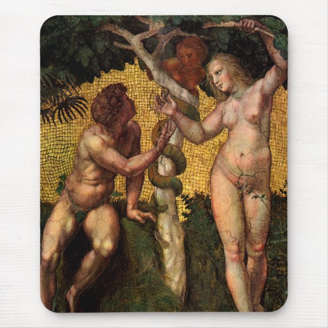 Der Fall - Adam und Abend von Raphael Sanzio Mousepad (Vorne)