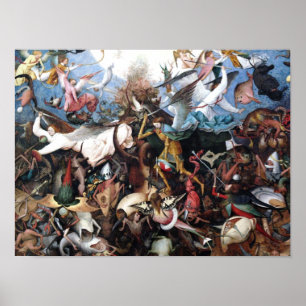 Der Fall der Engel der Rebellen durch Pieter Brueg Poster