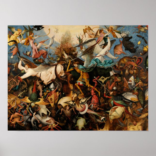 Der Fall der Engel der Rebellen durch Pieter Brueg Poster (Vorne)