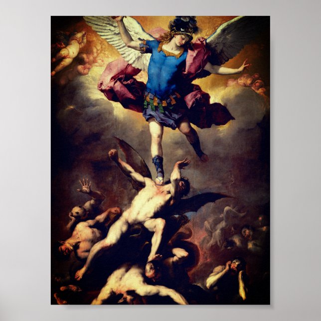 Der Fall der Engel der Rebellen (Luca Giordano) Poster (Vorne)