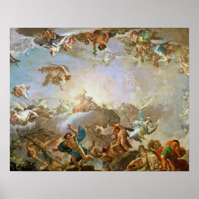 Der Fall der Giganten, die Olympus anfing, 1764 (o Poster (Vorne)