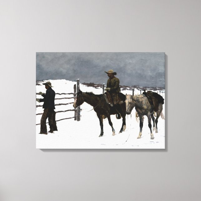 Der Fall des Cowboy 1895 Frederic Remington Leinwanddruck (Vorderseite)