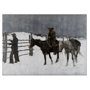 Der Fall des Cowboy 1895 Frederic Remington Schneidebrett