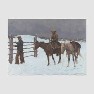 Der Fall des Cowboy durch Frederic Remington Seidenpapier