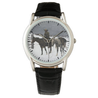 Der Fall des Cowboys Frederic Remington 1895 Weste Armbanduhr