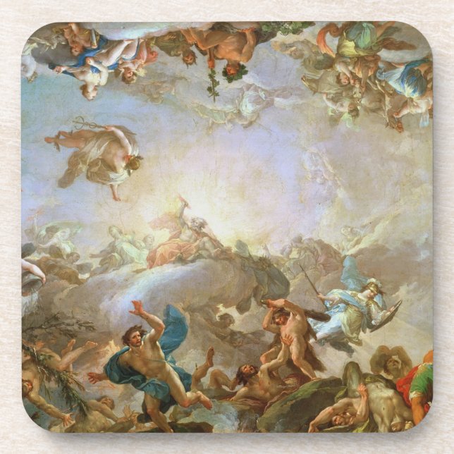Der Fall des Giants, der Olymp, 1764 belagert (oi Getränkeuntersetzer (Vorderseite)